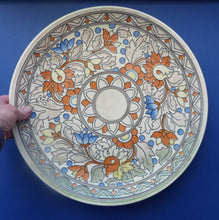 Load image into Gallery viewer, MASSIVE Charlotte Rhead Tube Lined Charger for Crown Ducal. 17 inches diameter
