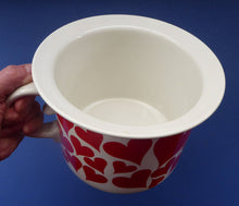 Load image into Gallery viewer, GUSTAVSBERG, Sweden. Rare 1960s Massive Oversized Cup with Red Love Hearts Decoration
