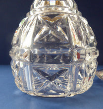 Load image into Gallery viewer, 1930s MAPPIN &amp; WEBB and John Walsh Crystal Hallmarked Silver Neck Decanter. KENILWORTH Cut Pattern
