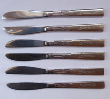 Load image into Gallery viewer, Vintage 1960s NORDAIR Canadian Airlines Knives. Set of Six Matching Smaller Sized Knives
