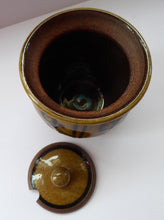 Load image into Gallery viewer, STUDIO POTTERY: Coxwold Pottery Lidded Pot by Peter Dick. With impressed mark; 1970s
