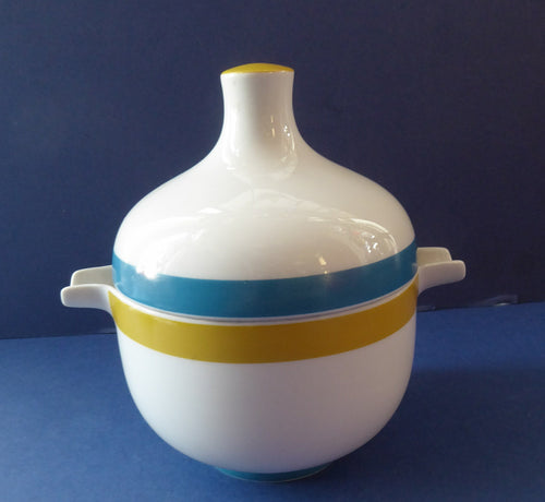 1960s ROSENTHAL Studio Line Lidded Bowl. Rare PUNKTAL Design by Wolf Karnagels