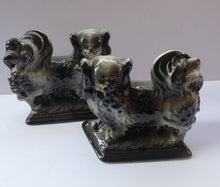 Load image into Gallery viewer, SCOTTISH POTTERY Antique Bo&#39;ness Pekingese Mantle Dogs.
