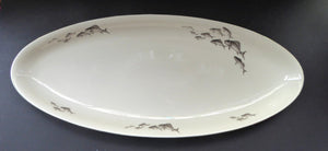 MASSIVE Thomas (Rosenthal) 1940s ART DECO Leaping Fish Plates. 24 1/2 inches long