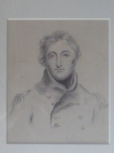 Regency Portrait Drawing of a Naval Officer for Sale