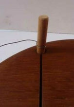 Load image into Gallery viewer, 1970s Teak Cheese Board Made from a Thick Slab of Wood with Little Peg to Hold the Cutting Wire
