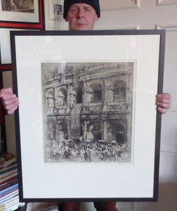 William Walcot (1874 - 1943). Large Etching entitled "The Colosseum, Rome