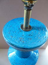 Load image into Gallery viewer, Large Vintage 1960s Rimini Blu BITOSSI Table Lamp: With painted Italy signature to the base
