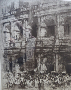 William Walcot (1874 - 1943). Large Etching entitled "The Colosseum, Rome