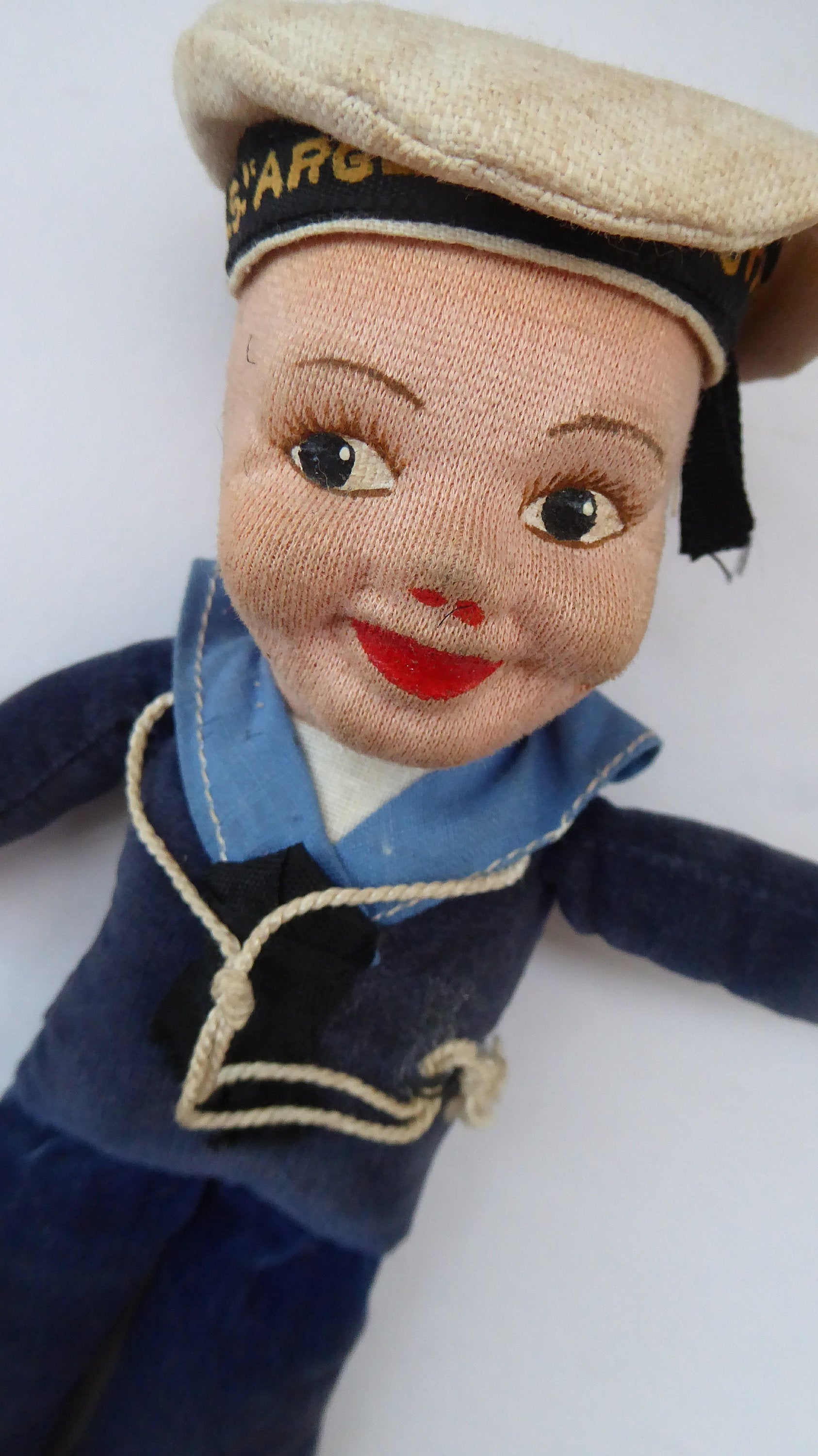 Genuine Vintage Norah Wellings SAILOR DOLL. Wearing SS. Argentina