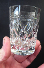 Load image into Gallery viewer, Set of FIVE Vintage STUART Crystal Whisky Glasses or Tumblers. Possibly Cheltenham Pattern
