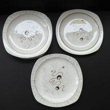 Load image into Gallery viewer, 1950s MIDWINTER Set of SIX Side Plates. Collectable FANTASY Pattern. Designed by Jessie Tait in 1953
