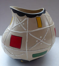 Load image into Gallery viewer, Rare BRENTLEIGH WARE 1950s Atomic Gourd Shaped Vase: SUSA Shape and Rarer Beige Colour
